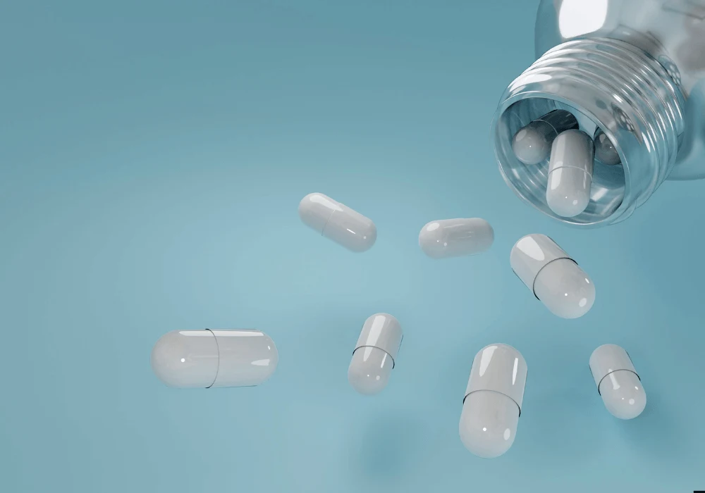 Señal de farmacia cercana en el centro de Jaén